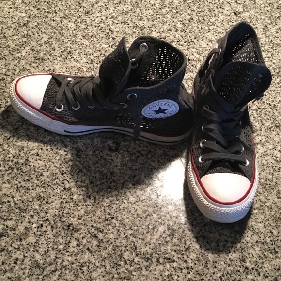 Converse Shoes - Converse Gray Mesh High-Tops